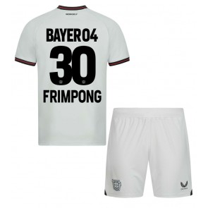 Bayer Leverkusen Jeremie Frimpong #30 Borta Kläder Barn 2023-24 Kortärmad (+ Korta byxor)